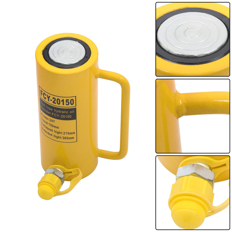 DURAFORCE 20T Hydraulic Cylinder Jack Single Acting Lifting Cylinders with 6 inch Stroke