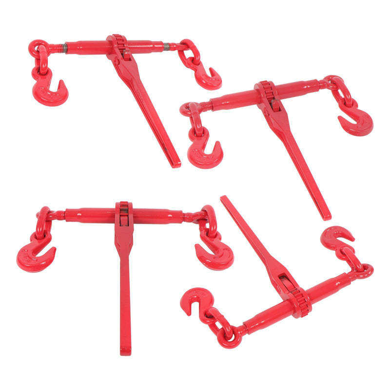 DURAFORCE 4PCS 9200lbs Load Binders Ratchet Chain Binders 3/8in-1/2in Width 24"-30"