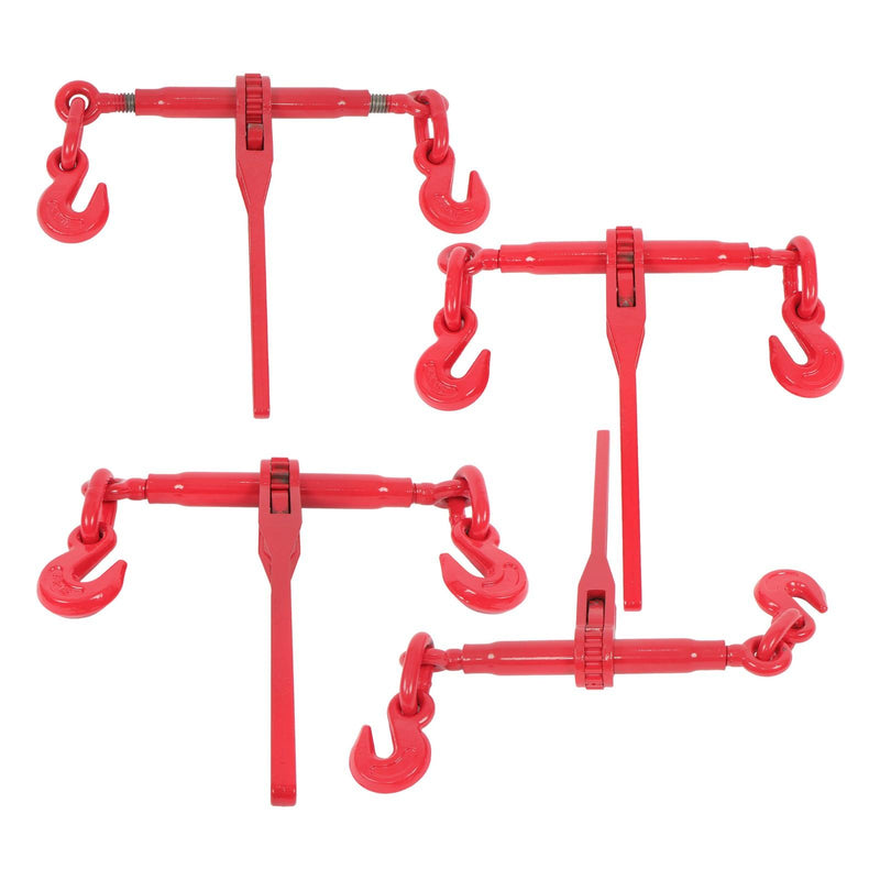 DURAFORCE 4PCS 9200lbs Load Binders Ratchet Chain Binders 3/8in-1/2in Width 24"-30"