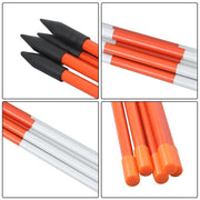 DURAFORCE 100× Orange Reflective Markers 5/16" Diameter Driveway Markers Snow Stakes 6Feet