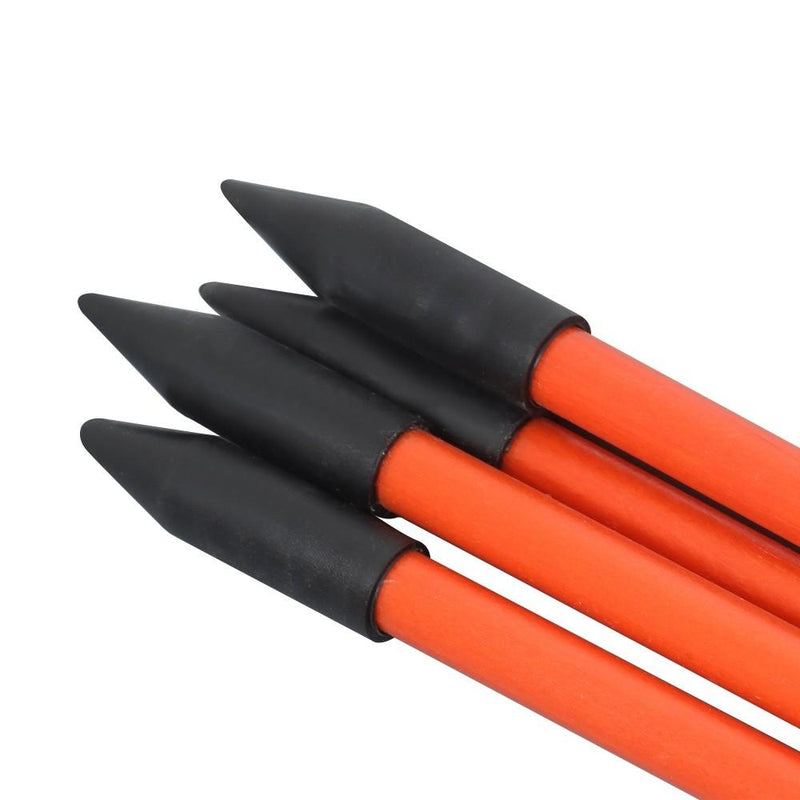DURAFORCE 100× Orange Reflective Markers 5/16" Diameter Driveway Markers Snow Stakes 6Feet