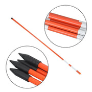 DURAFORCE 100× Orange Reflective Markers 5/16" Diameter Driveway Markers Snow Stakes 6Feet