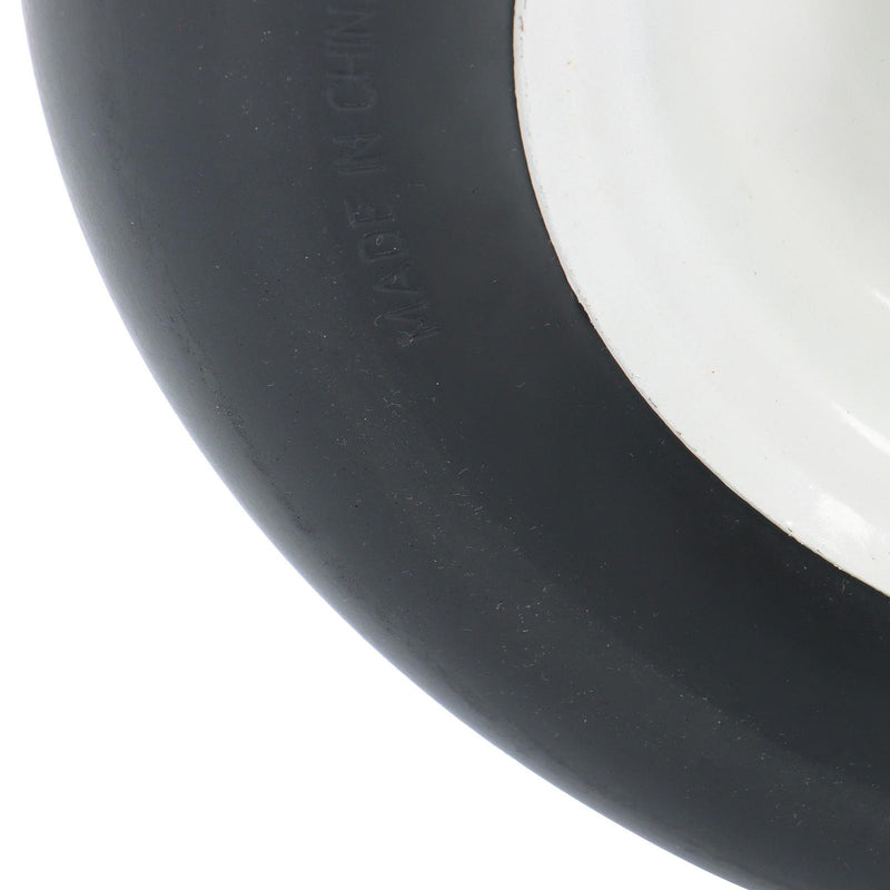 DURAFORCE 2PCS 13x6.50-6 Lawn Mower Tires Flat Free Tire & Wheel Solid Smooth PU White Rim