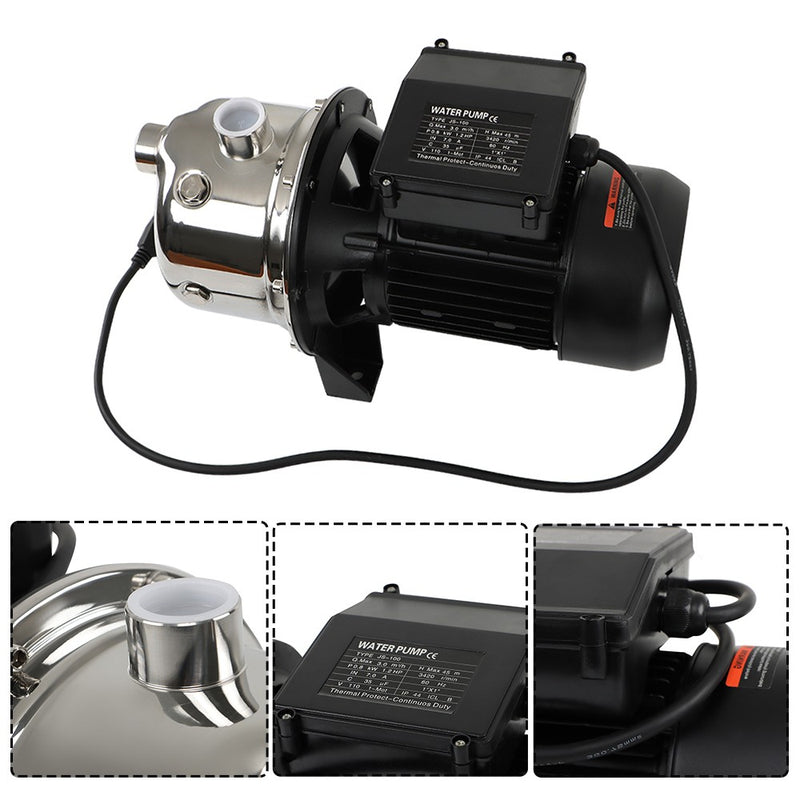 DURAFORCE Shallow Well Booster Jet Stainless Steel Irrigation Pump 1209GPH 115V 1.2HP