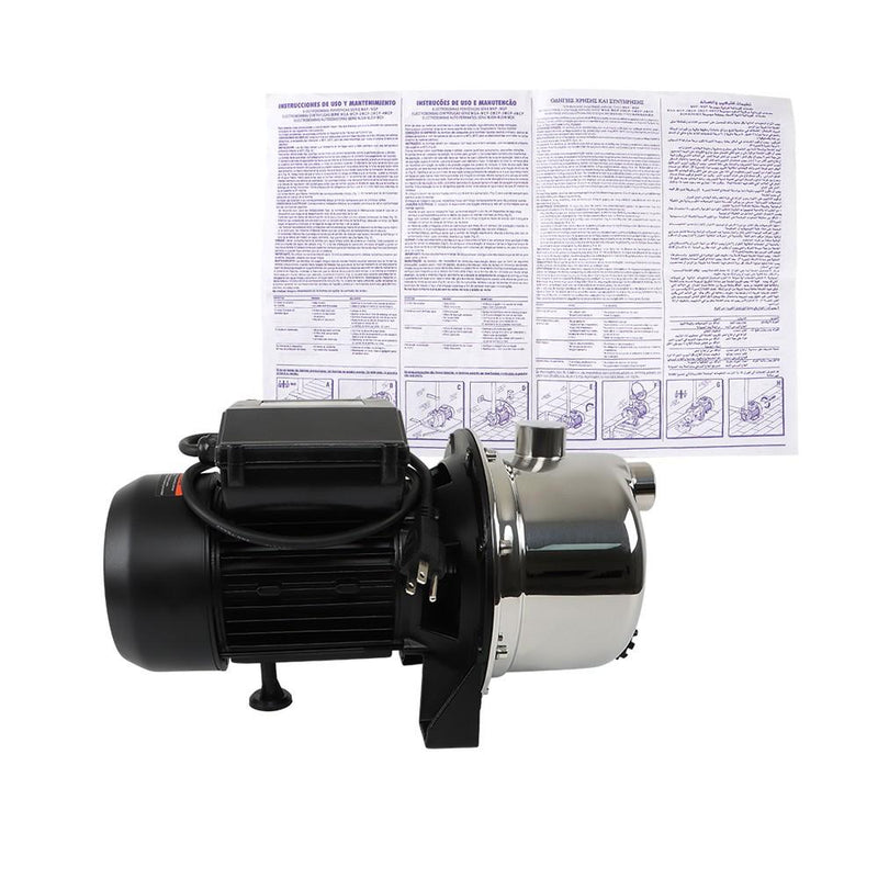 DURAFORCE Shallow Well Booster Jet Stainless Steel Irrigation Pump 1209GPH 115V 1.2HP