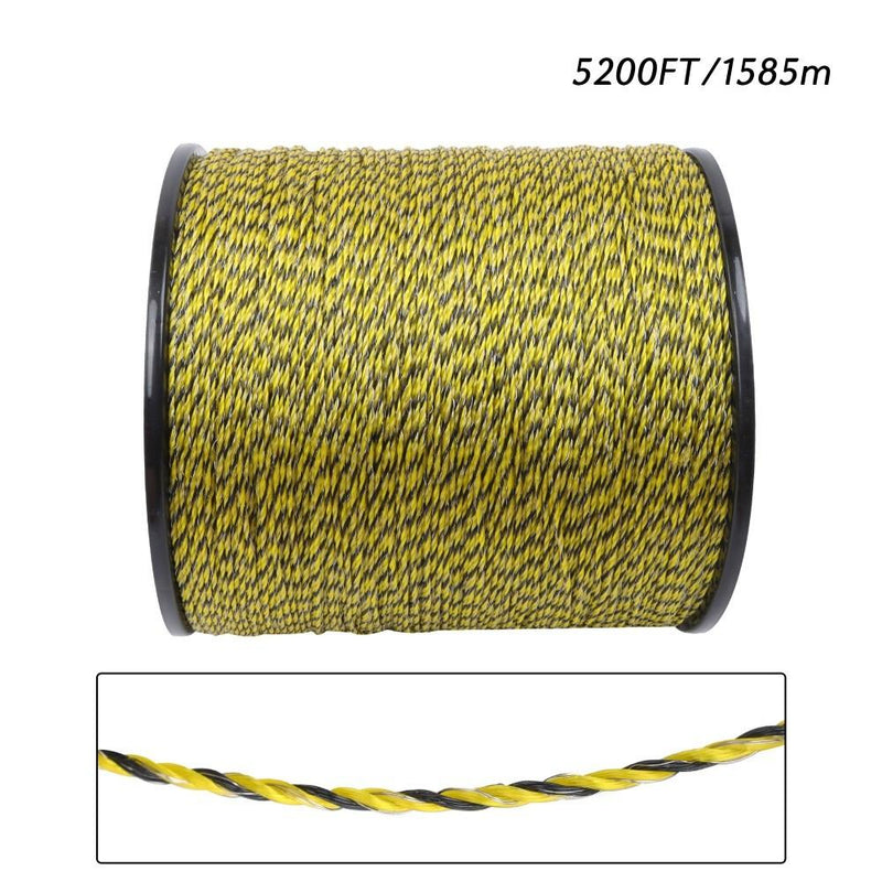 DURAFORCE 5200Ft 1/8 inch Electric Fence Wire Fencing Polywire Horse Cattle Livestock