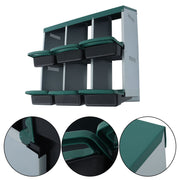 DURAFORCE Chicken Nest Box 6 Hole Chicken Egg Metal Poultry Box Wall Mount Large Vent Hole