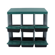 DURAFORCE Chicken Nest Box 6 Hole Chicken Egg Metal Poultry Box Wall Mount Large Vent Hole