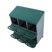 DURAFORCE Chicken Nest Box 6 Hole Chicken Egg Metal Poultry Box Wall Mount Large Vent Hole