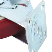 DURAFORCE 4 Pcs Heavy Duty Icon Caster Wheels 6" × 2" Swivel Caster Wheels W/ Side Brakes