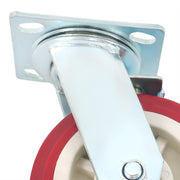 DURAFORCE 4 Pcs Heavy Duty Icon Caster Wheels 6" × 2" Swivel Caster Wheels W/ Side Brakes