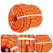 DURAFORCE 3/4"×120' 48 Strands Polyester Braided Arborist Rope For Tree Work Orange &Black
