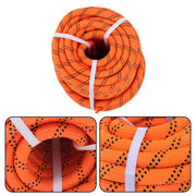 DURAFORCE 3/4"×120' 48 Strands Polyester Braided Arborist Rope For Tree Work Orange &Black