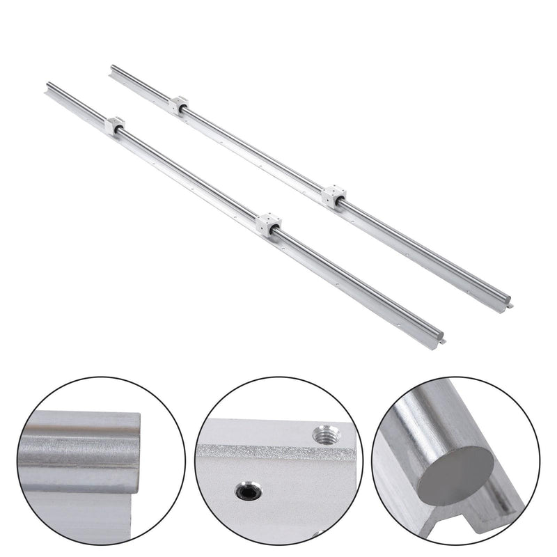 DURAFORCE 1800mm SBR20 Linear Guide Rail Kit 2PCS & 4 Square Carriage CNC