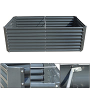 DURAFORCE 6x3x2 Ft Outdoor Metal Raised Garden Bed Deep Root Box Planter For Vegetables