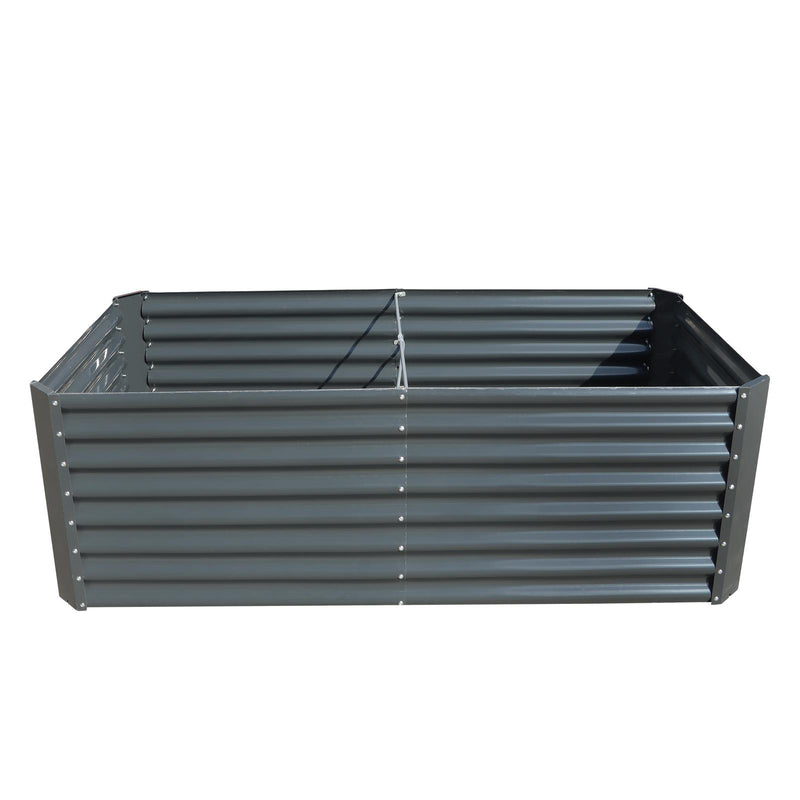 DURAFORCE 6x3x2 Ft Outdoor Metal Raised Garden Bed Deep Root Box Planter For Vegetables