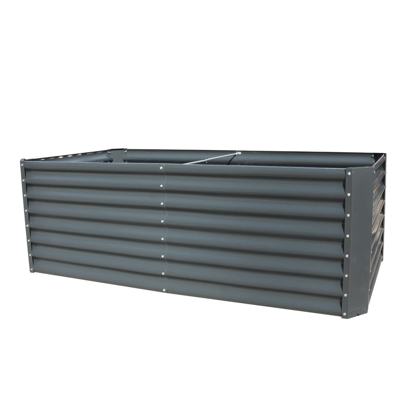 DURAFORCE 6x3x2 Ft Outdoor Metal Raised Garden Bed Deep Root Box Planter For Vegetables