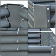 DURAFORCE 6x3x2 Ft Outdoor Metal Raised Garden Bed Deep Root Box Planter For Vegetables