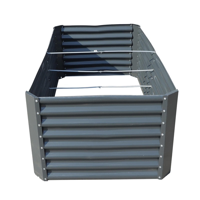 DURAFORCE 6x3x2 Ft Outdoor Metal Raised Garden Bed Deep Root Box Planter For Vegetables