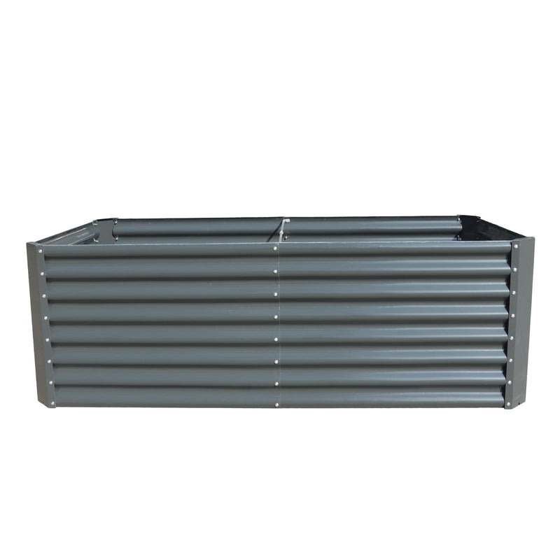 DURAFORCE 6x3x2 Ft Outdoor Metal Raised Garden Bed Deep Root Box Planter For Vegetables
