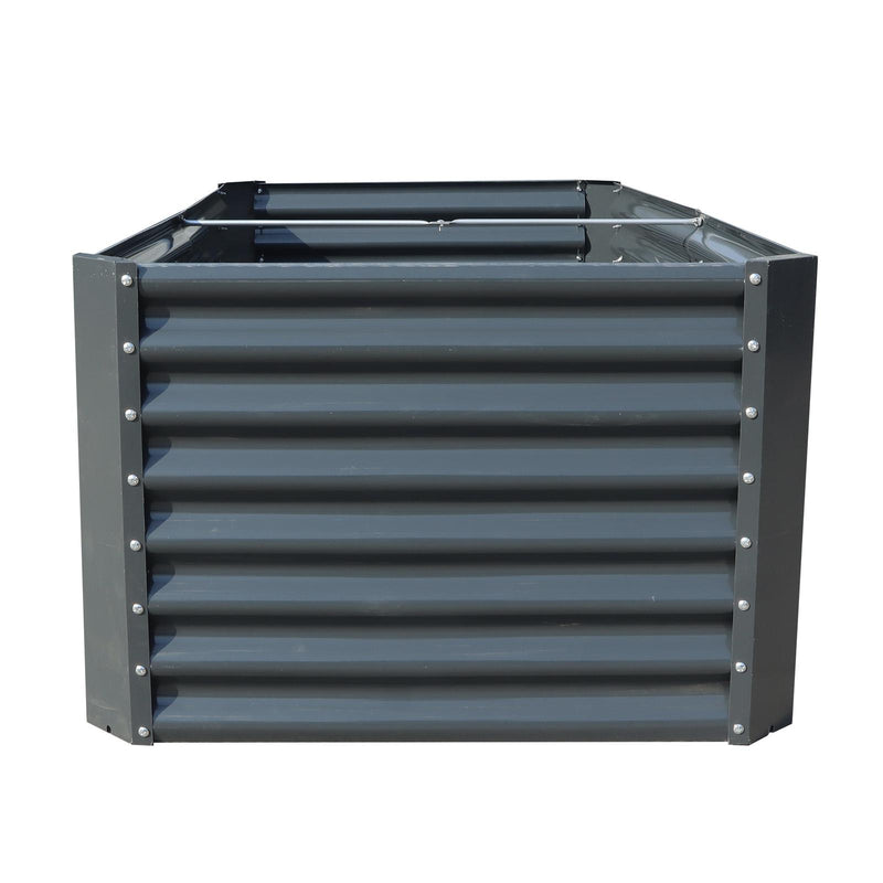 DURAFORCE 6x3x2 Ft Outdoor Metal Raised Garden Bed Deep Root Box Planter For Vegetables