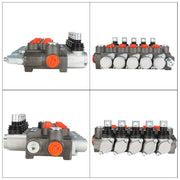 DURAFORCE Hydraulic Directional Control Valve With 13 GPM 5 Spools 4-Way Tandem Center