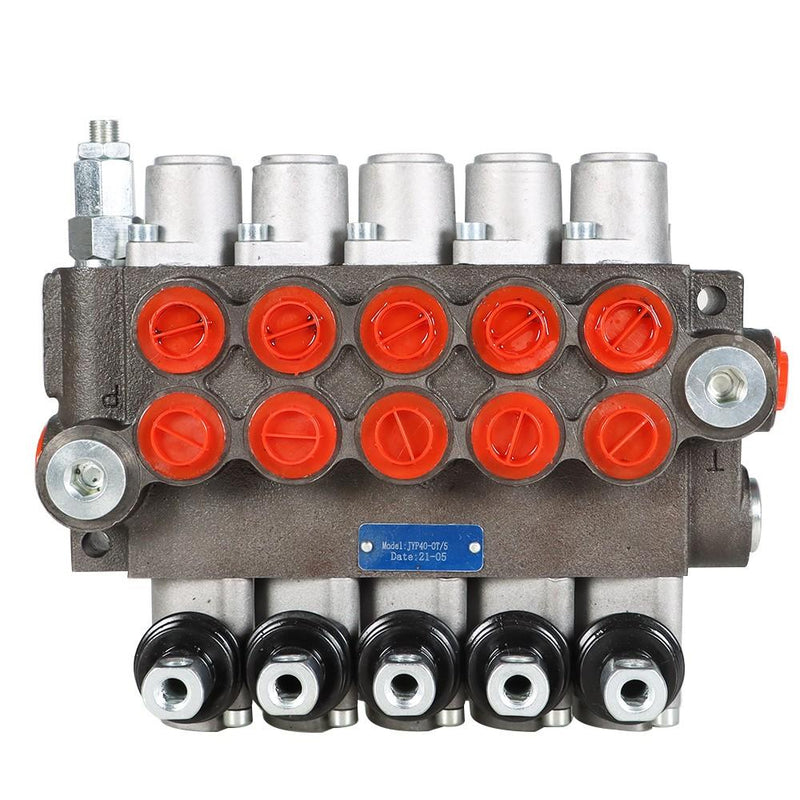 DURAFORCE Hydraulic Directional Control Valve With 13 GPM 5 Spools 4-Way Tandem Center