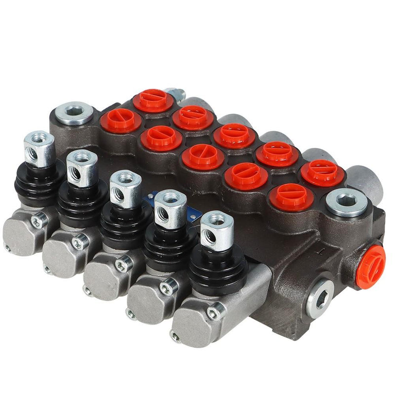 DURAFORCE Hydraulic Directional Control Valve With 13GPM 5 Spools 4-Way Tandem Center