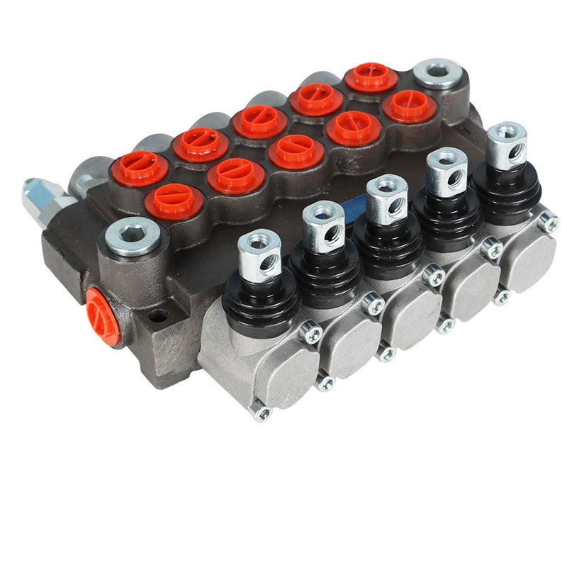 DURAFORCE Hydraulic Directional Control Valve With 13GPM 5 Spools 4-Way Tandem Center