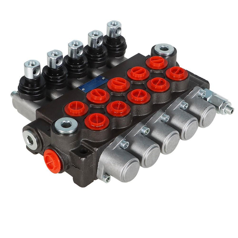 DURAFORCE Hydraulic Directional Control Valve With 13GPM 5 Spools 4-Way Tandem Center