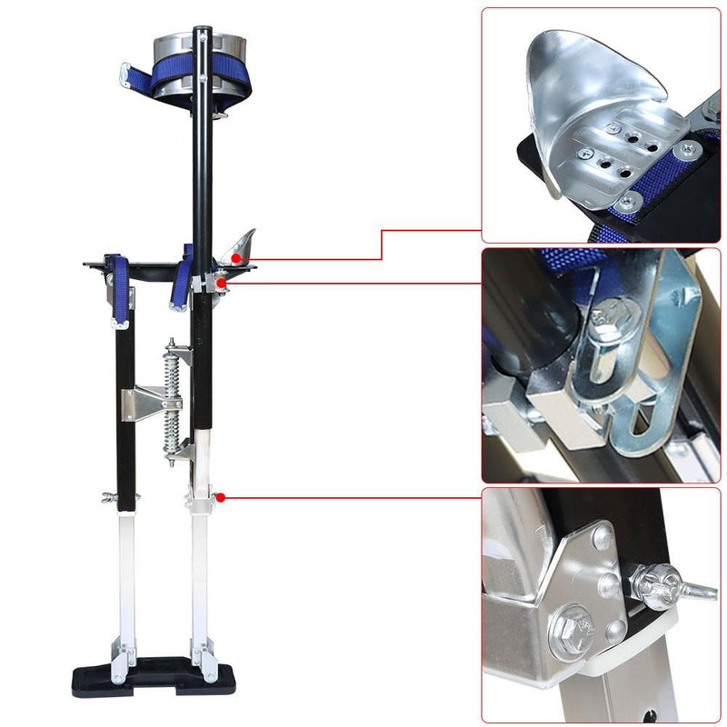 DURAFORCE 18 Inch -30 Inch Adjustable Aluminum Alloy Stilts For Drywall Painters Walking