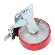 DURAFORCE 4 Pcs 6" × 2" Swivel Caster Wheels Industrial Casters (2 With Brakes, 2 Without)