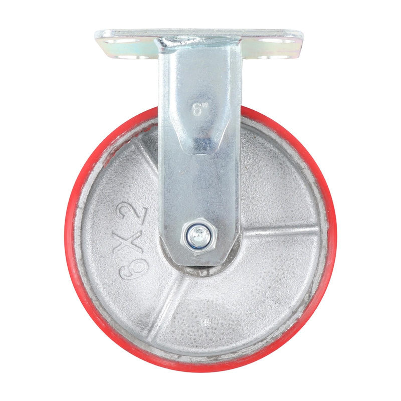 DURAFORCE 4 Pcs 6" × 2" Swivel Caster Wheels Industrial Casters (2 With Brakes, 2 Without)