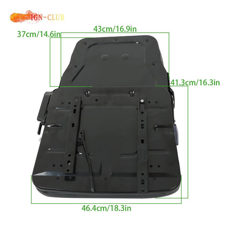 DURAFORCE Forklift Suspension Seat With Safety Belt Adjustable Forklift Seat Waterproof