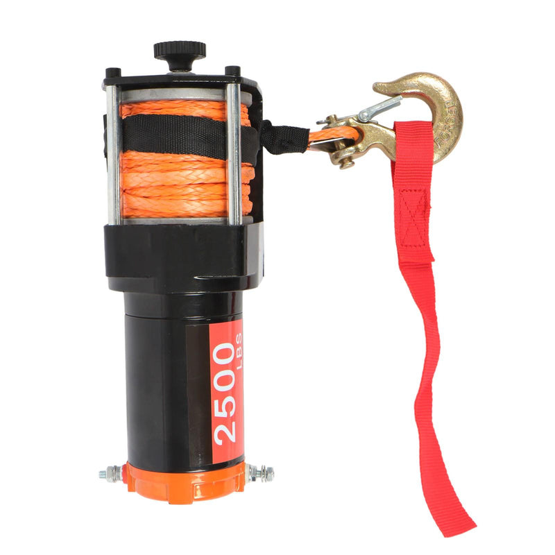 DURAFORCE 2500lbs Electric Winch 12VDC/1.3HP Motor 50ft Synthetic Rope w/ Wireless Remote