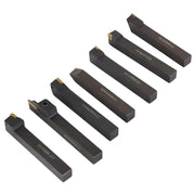 DURAFORCE 7Pcs Carbide Indexable Turning Tool 1/2" Lathe Tool Bit Thread Insert+Holder Kit