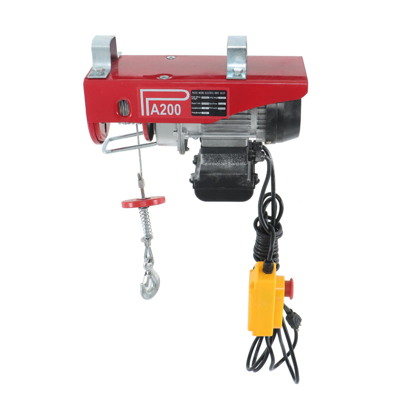DURAFORCE 440lbs/ 200kg Electric Hoist with 14 FT Wired Remote Control 110V 510W Motor