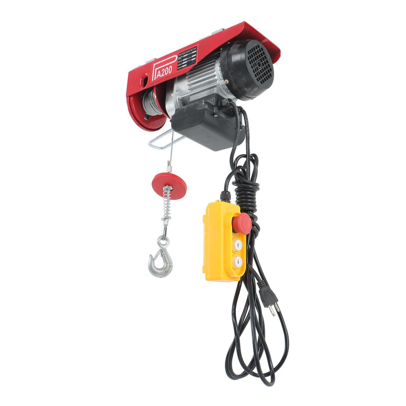 DURAFORCE 440lbs/ 200kg Electric Hoist with 14 FT Wired Remote Control 110V 510W Motor