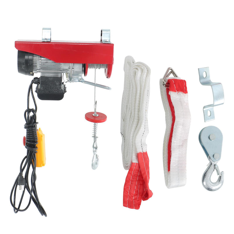 DURAFORCE 440lbs/ 200kg Electric Hoist with 14 FT Wired Remote Control 110V 510W Motor