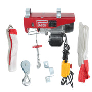 DURAFORCE 440lbs/ 200kg Electric Hoist with 14 FT Wired Remote Control 110V 510W Motor