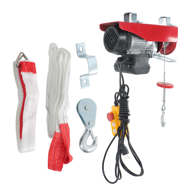 DURAFORCE 440lbs/ 200kg Electric Hoist with 14 FT Wired Remote Control 110V 510W Motor