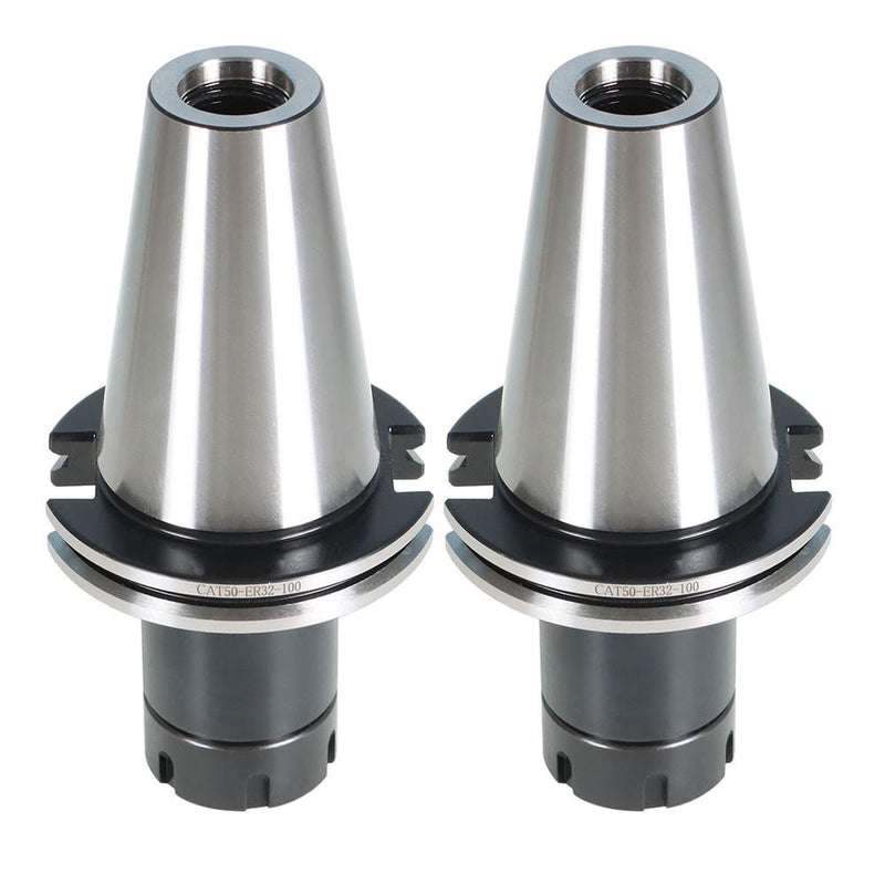 DURAFORCE 2pcs CAT50-ER32 COLLET CHUCK 4" 100mm Gage Length Tool Holder Set 0.0001"