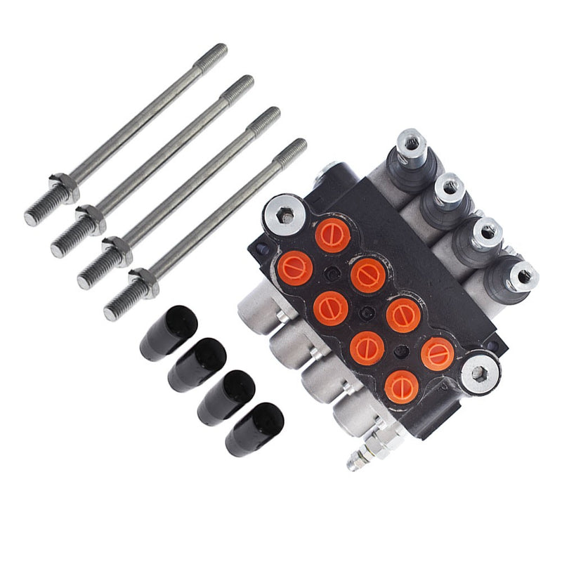DURAFORCE Hydraulic Monoblock Double Acting Control Valve 4 Spool 11 GPM SAE Ports 3625PSI