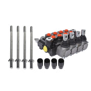 DURAFORCE Hydraulic Monoblock Double Acting Control Valve 4 Spool 11 GPM SAE Ports 3625PSI