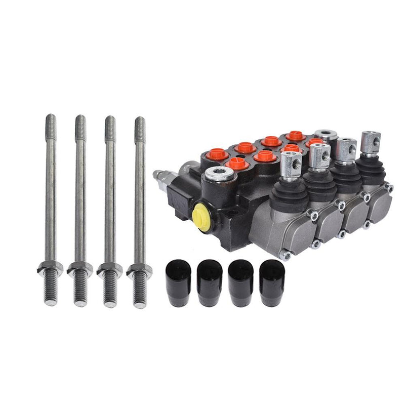 DURAFORCE Hydraulic Monoblock Double Acting Control Valve 4 Spool 11 GPM SAE Ports 3625PSI