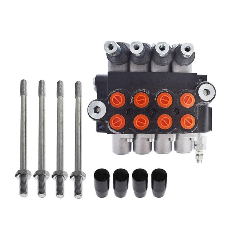 DURAFORCE Hydraulic Monoblock Double Acting Control Valve 4 Spool 11 GPM SAE Ports 3625PSI