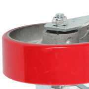 DURAFORCE 4 Pack 6" × 2" Heavy Duty Polyurethane Swivel Caster Wheels With Side Brakes