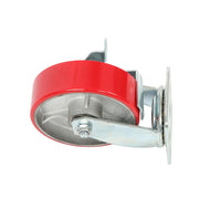 DURAFORCE 4 Pack 6" × 2" Heavy Duty Polyurethane Swivel Caster Wheels With Side Brakes