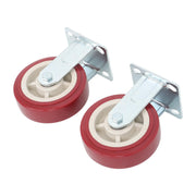 DURAFORCE 4 Pack 6" × 2" Swivel Caster Wheels Heavy Duty (2 With Brakes, 2 Without Brakes)