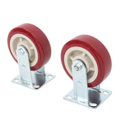 DURAFORCE 4 Pack 6" × 2" Swivel Caster Wheels Heavy Duty (2 With Brakes, 2 Without Brakes)